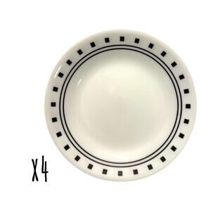 Set of 4 Corelle Livingware City Block 7” Bread Plates